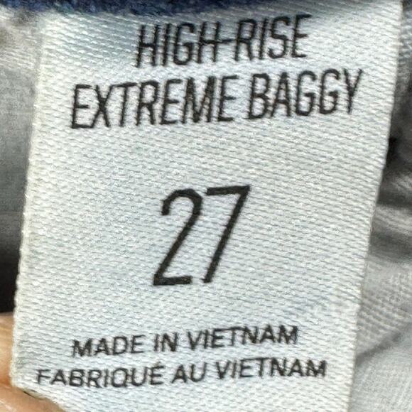 BDG Urban Outfitters Women's Hi-Rise Extreme Baggy Blue Denim Jeans - 27x30 - Picture 4 of 6